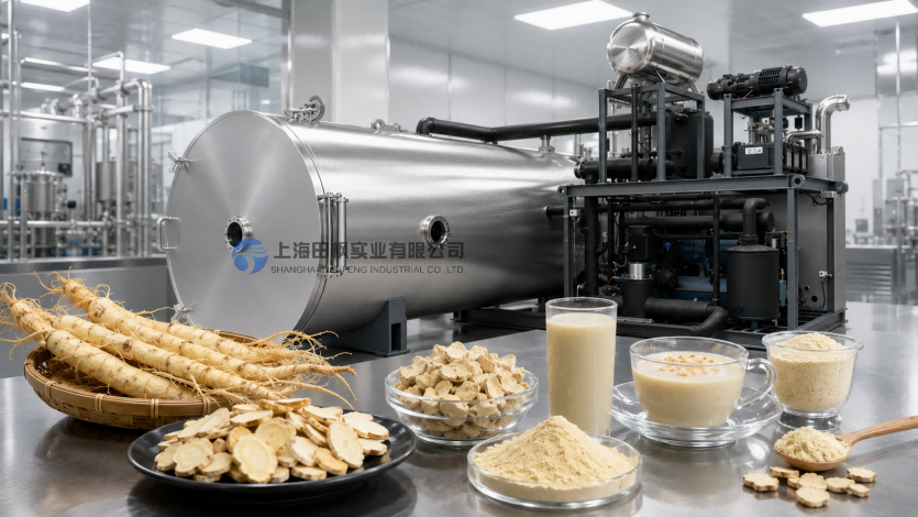 黄精冻干粉用于固体饮料的冷冻干燥机加工方案